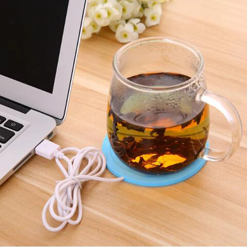 USB Warmer Gadget Cartoon Silicone thin Cup-Pad Coffee Tea Drink usb Heater Tray Mug Pad nice Gift 