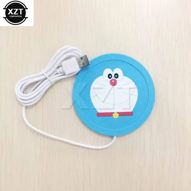 USB Warmer Gadget Cartoon Silicone thin Cup-Pad Coffee Tea Drink usb Heater Tray Mug Pad nice Gift 