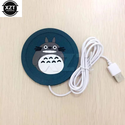 USB Warmer Gadget Cartoon Silicone thin Cup-Pad Coffee Tea Drink usb Heater Tray Mug Pad nice Gift 