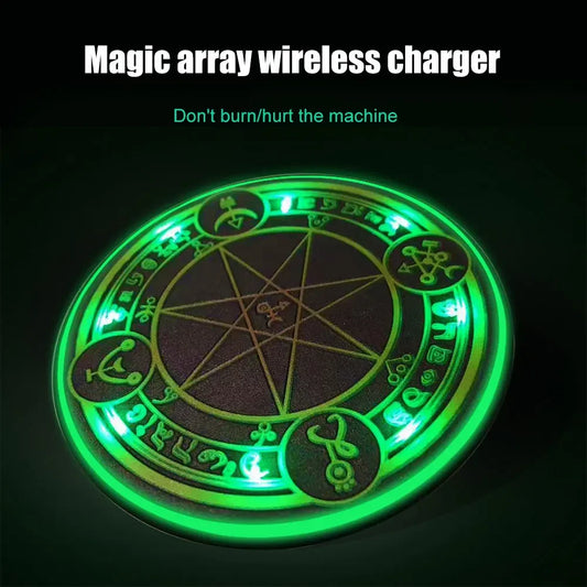 10 W kabelloses Superschnellladegerät Circle Magic Optical Array Kabelloses Laden für QI-Standard-Telefon mit voller Reichweite