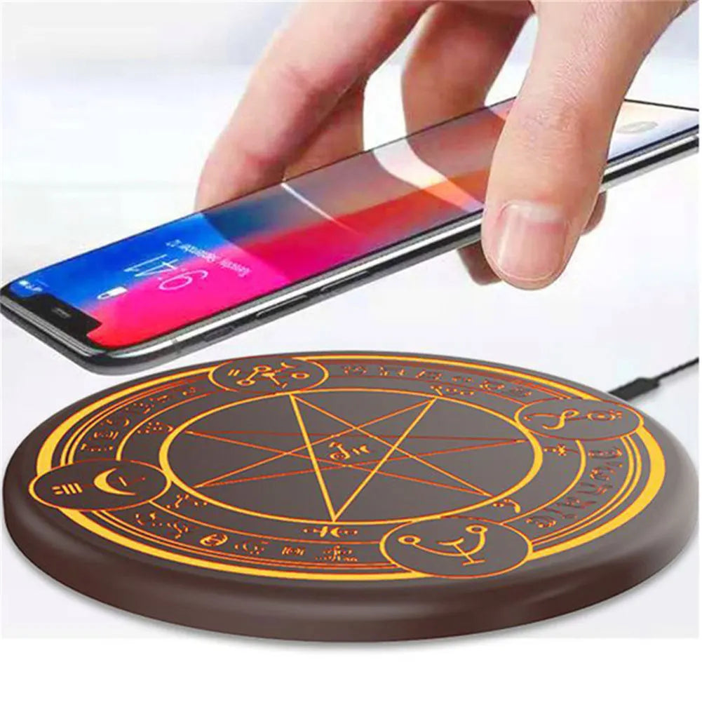 10W Wireless Super Fast Charger Circle Magic Optical Array Wireless Charging For QI Standard Full Range Wireless Charging Phone 