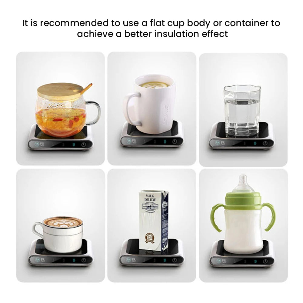 Portable Electric Hot Plate Cup Heater Mug Warmer Hot Tea Makers 5 Gear Warmer Coaster Mini Induction Cooker Heating Pad 