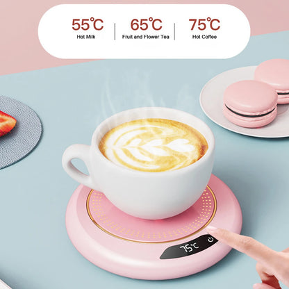 USB Cup Warmer Coffee Mug Heating Coaster 3 Temperature Setting Thermostatic Hot Plate Milk Tea Water Heating Pad Cup Heater 